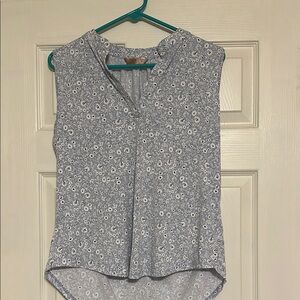 Women’s XL AMANA Floral Sleeveless Top - Blue